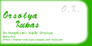orsolya kupas business card